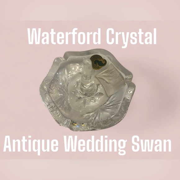 Waterford Crystal Antique Wedding Swans Ring Holder
